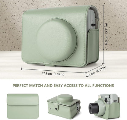 Fuji WIDE 400 Camera Case, PU Leather Protective Case Compatible for Instax WIDE 400 Instant Camera - Carrying Bag with Adjustable Shoulder Strap