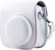 Protective Case Compatible with Fujifilm Instax Mini 12 11 9 8 Instant Film Camera with Pocket and Adjustable Strap (White)