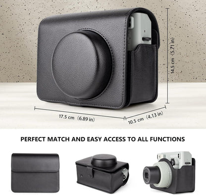 Fuji WIDE 400 Camera Case, PU Leather Protective Case Compatible for Instax WIDE 400 Instant Camera - Carrying Bag with Adjustable Shoulder Strap