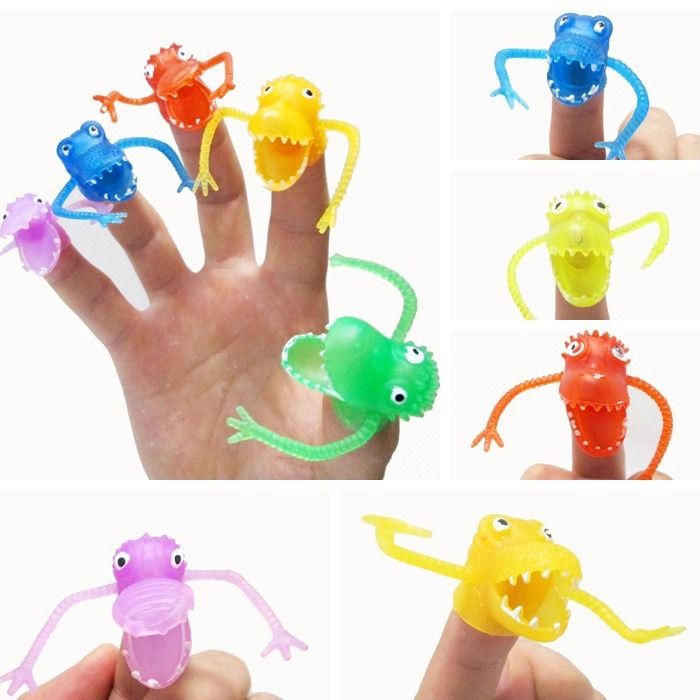 30Pcs Monster Finger Cool for Kids Great Party Favors Fun Puppet Show Plastic Finger Monsters for Kids Party Bag (Random color)