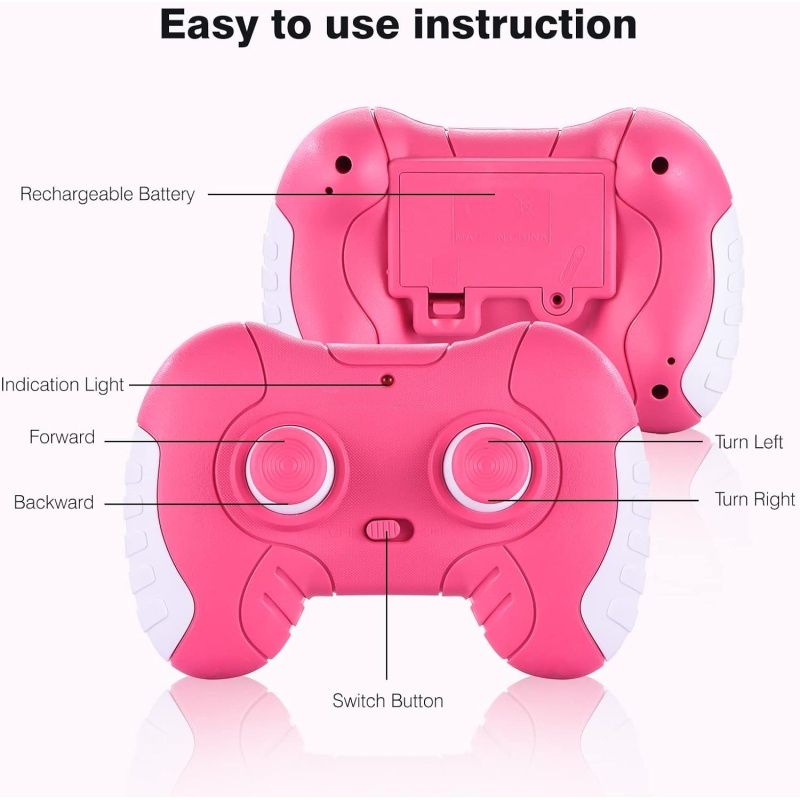 Remote Control Car for Girls, 1:12 Pink Monster Truck, with Rechargeable Battery,Road RC Car Toys for Daughter Granddaughter