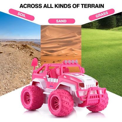 Remote Control Car for Girls, 1:12 Pink Monster Truck, with Rechargeable Battery,Road RC Car Toys for Daughter Granddaughter
