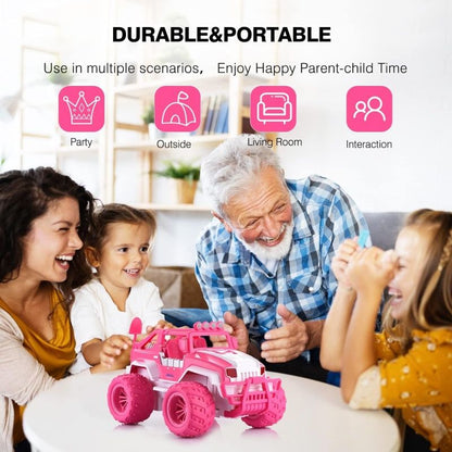 Remote Control Car for Girls, 1:12 Pink Monster Truck, with Rechargeable Battery,Road RC Car Toys for Daughter Granddaughter