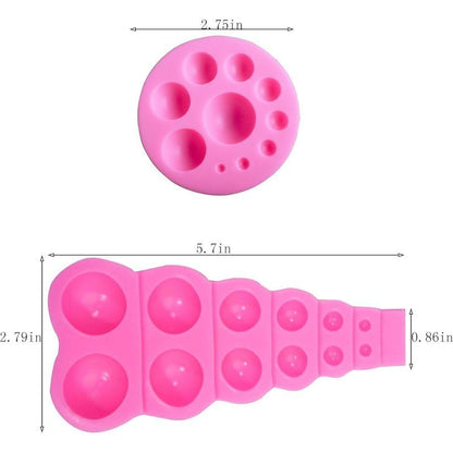 DIY 3D Pearl Mold Ball Pearl Semi Sphere Chocolate Silicone Molds Cake Decorating Sugar Lollipop Mold Dome Mousse