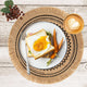 Set of 4 Woven Round Placemat Handmade Table Mats Woven Jute Tassel Mat RetroTable Decor Fringe Cotton Coffee Mat Waterproof