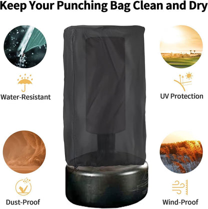 Boxing Bag Cover, Indoor Outdoor Heavy Punching Bag Protective Cover for Freestanding Punching Bag Waterproof Standing Boxing