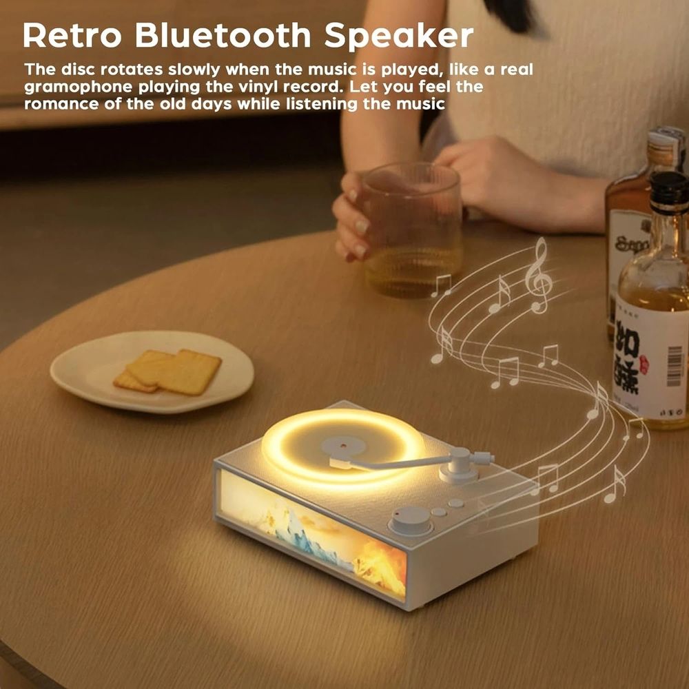 Retro Bluetooth Speaker  Wireless Speaker with Aroma Diffuser Night Light Old Fashioned Classic Phonograph Style Speaker