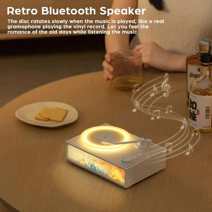 Retro Bluetooth Speaker  Wireless Speaker with Aroma Diffuser Night Light Old Fashioned Classic Phonograph Style Speaker