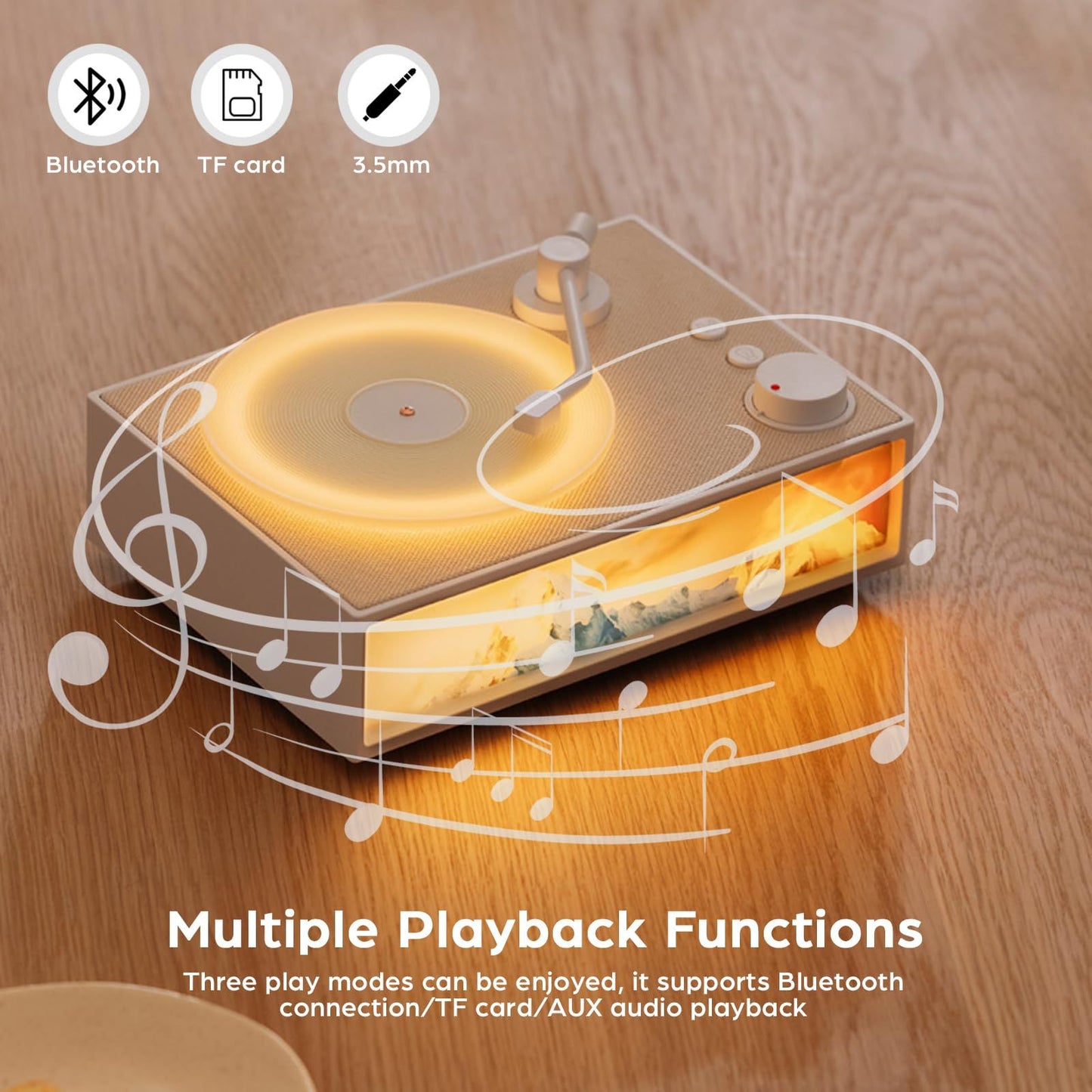 Retro Bluetooth Speaker  Wireless Speaker with Aroma Diffuser Night Light Old Fashioned Classic Phonograph Style Speaker