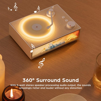 Retro Bluetooth Speaker  Wireless Speaker with Aroma Diffuser Night Light Old Fashioned Classic Phonograph Style Speaker
