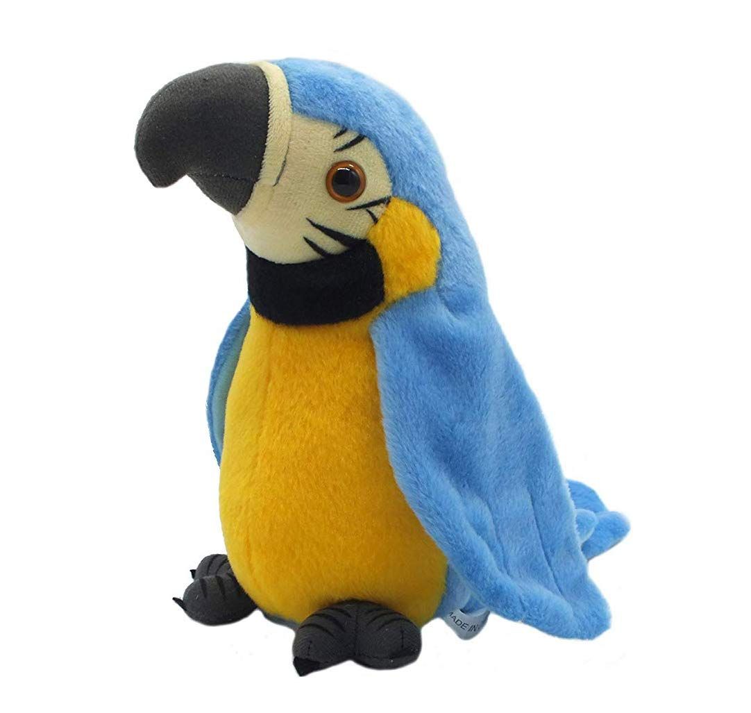 Talking Parrot Repeats What You Say Mimicry Pet Toy Plush Buddy Parrot Electronic Pet Talking Plush Toy for Children Gift