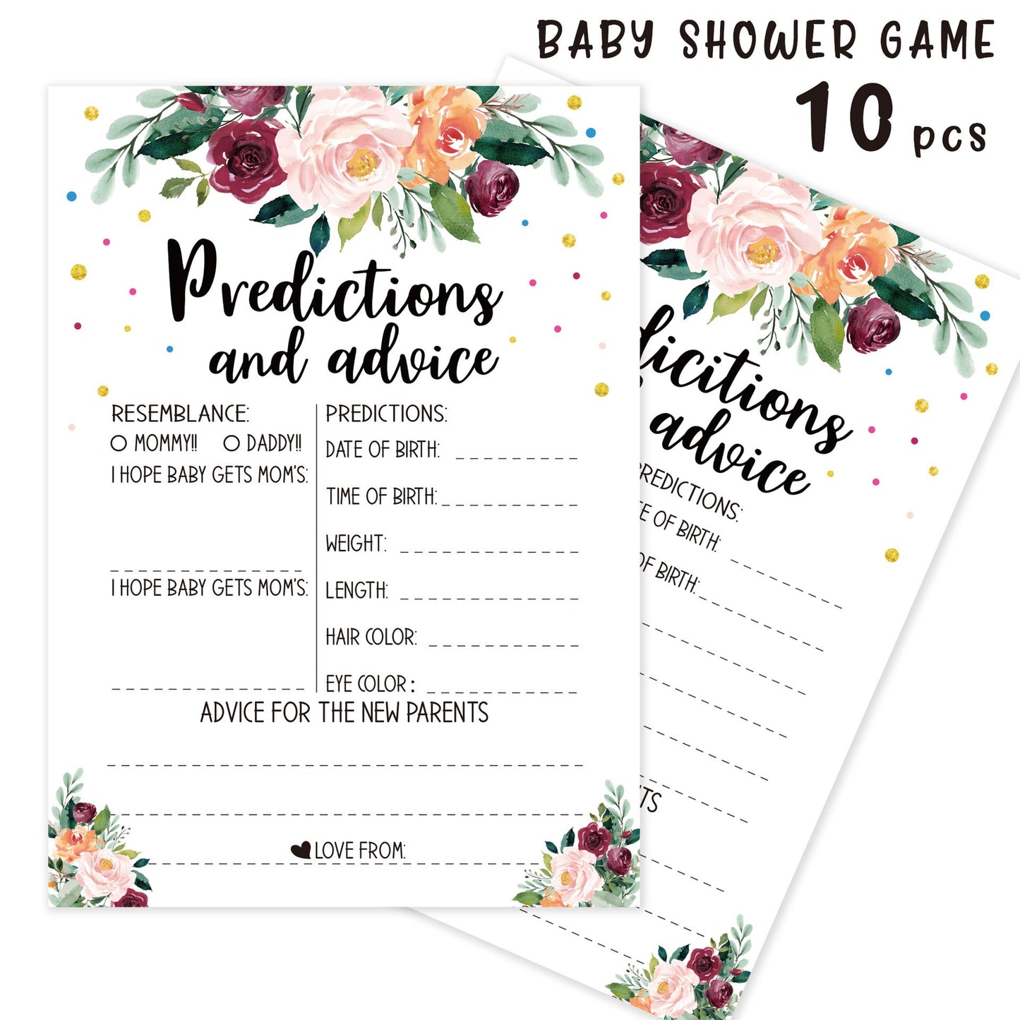 5 PCS Draw Baby Shower Games, Boy or Girl Gender Reveal Party Game - Baby Shower Party Activities Supplies - Can You Guess