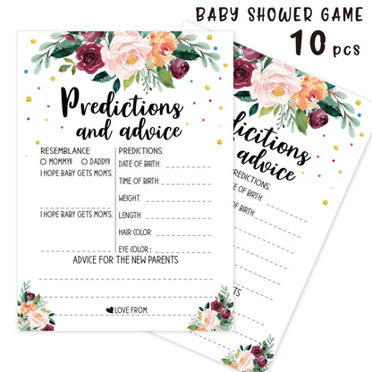 5 PCS Draw Baby Shower Games, Boy or Girl Gender Reveal Party Game - Baby Shower Party Activities Supplies - Can You Guess