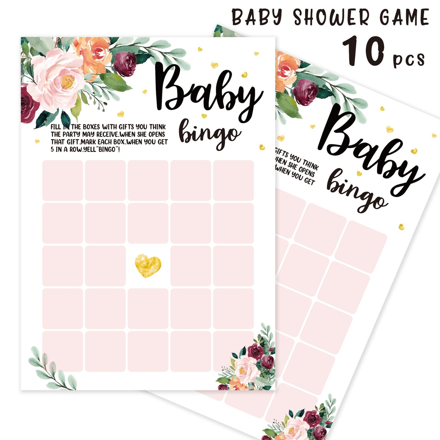 5 PCS Draw Baby Shower Games, Boy or Girl Gender Reveal Party Game - Baby Shower Party Activities Supplies - Can You Guess