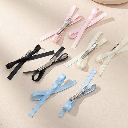 4pcs Sweet Ballet Ribbon Bow Hairpins Hair Bows Hair Barrettes Lovely Snap Clip Adult Teens Hair Braiding Accessories Hair