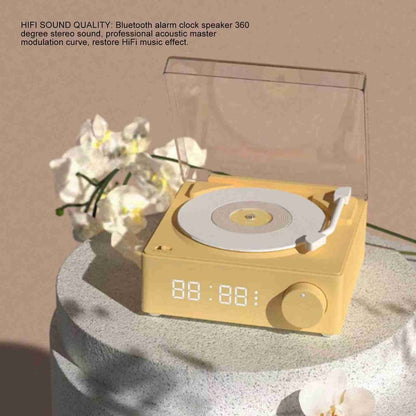 Record Player Style Bluetooth Speaker Phonograph Style Retro Bluetooth Speaker Yellow Cute Look Gift for Girls Good Bass