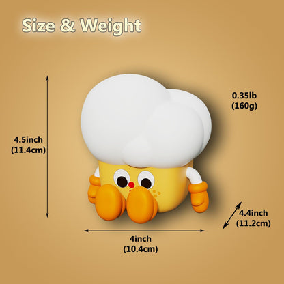 Silicone Nursery Night Light Baby Room Decor Desk Lamp Toys,Bedroom Decorations Gifts for Toddlers,Girls and Boys,Baby,(Popcorn)