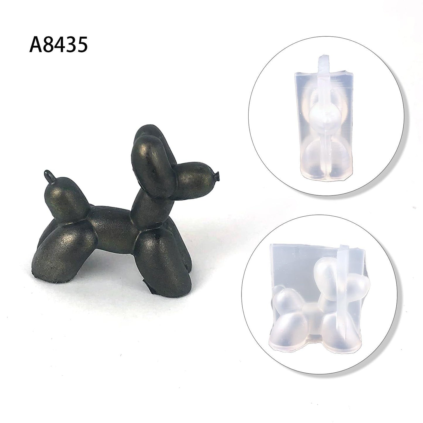 Balloon Dog Silicone Mold, 2PCS 3D Balloon Dog Resin Molds, Cute Dog Puppy Silicone Mold for Handmade Decoration