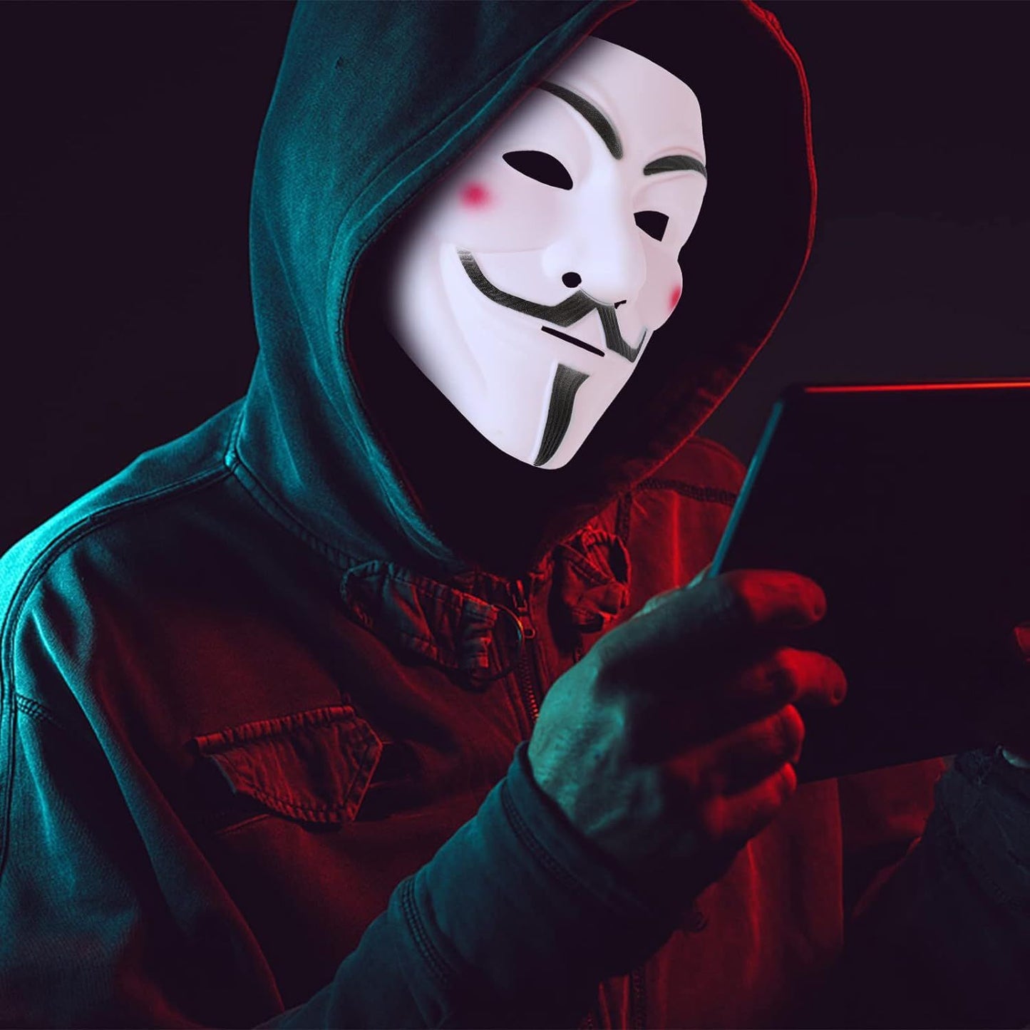 Hacker Mask for Kids Anonymous Mask  Hacker mask for Halloween Costume Cosplay Party Masks Party Costume