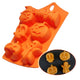 Halloween Silicone Mold, 2 Pack Silicone Baking Mould, Nonstick Muffin Mold with Halloween Pumpkin Molds, Evil, Skull, Ghost