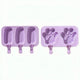 2PCS Cute Cartoon Shaped Food-Grade Silicone Ice Cream Molds Cake Mold Cheese Mold, Easy to Demoulding