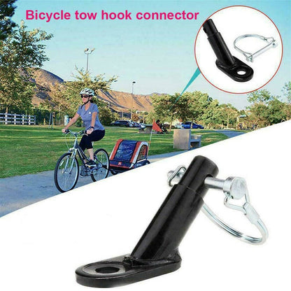 Bicycle Trailer Coupler Hitch Black Universal Cycling Adapter Accessories Rear Replacement Axle Hitch Attachment for Child Pet