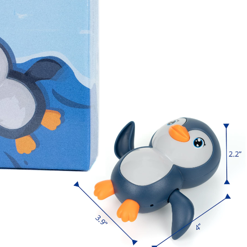 Bath Toys Wind up Backstroke Swimming Penguins for Kids (Blue) Perfect for kid's Christmas gifts, birthday presents