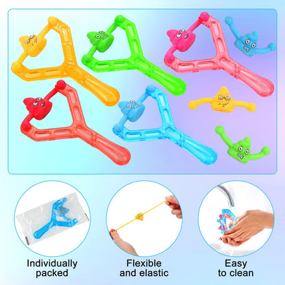 5pcs Toy Mini Rubber Finger Flying Poop Game Tricky Stretchy Toy for Kids and Adult, Stress Relief Joke Prank Squishy Gift Party
