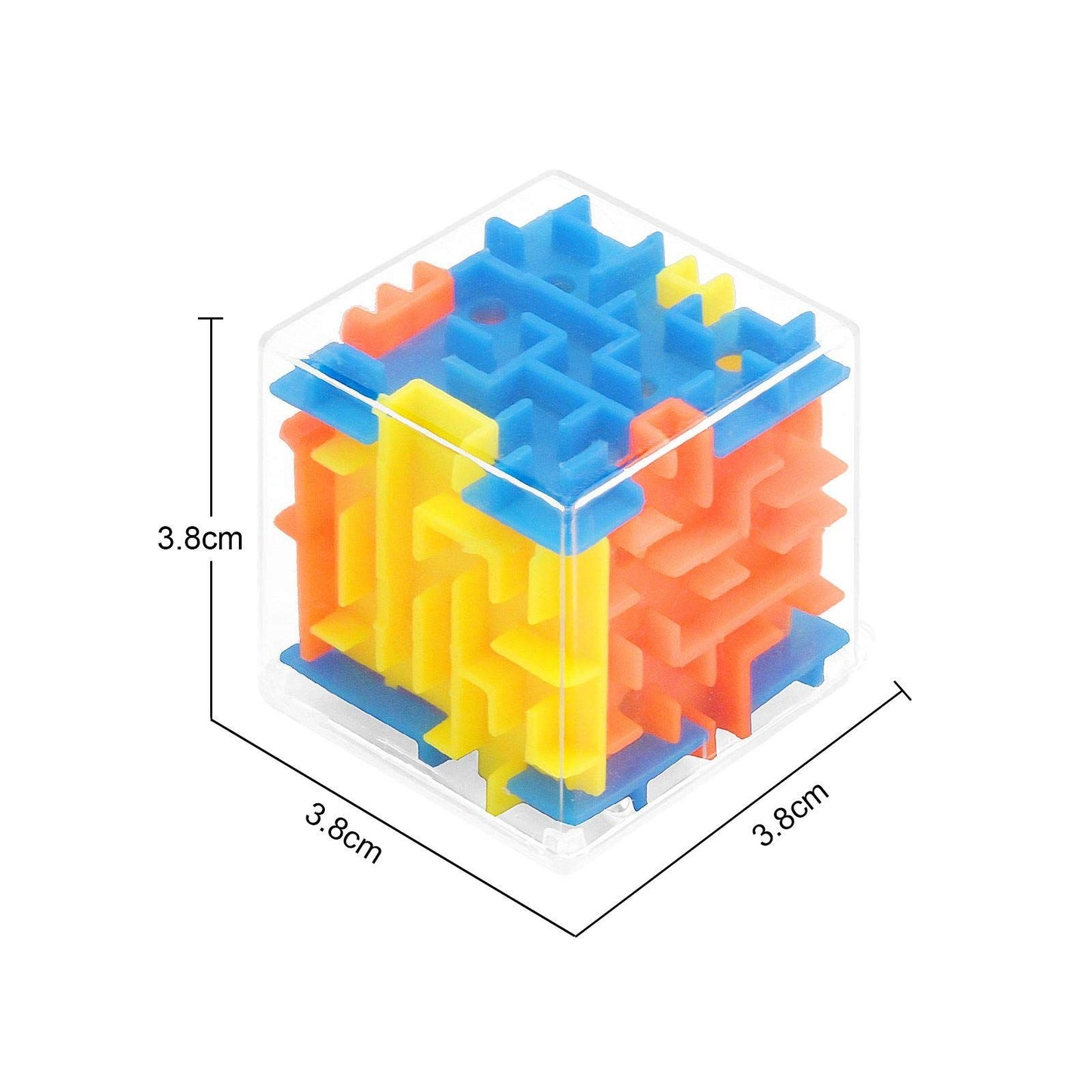 3D Cube Maze Puzzle, 3 Pack Maze Puzzle Box Mind Puzzles Leisure Toys for Adults(Blue Yellow Orange) 3pcs