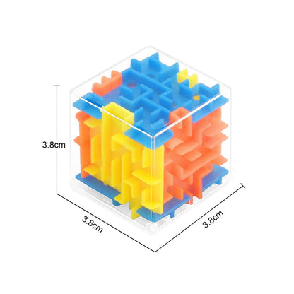 3D Cube Maze Puzzle, 3 Pack Maze Puzzle Box Mind Puzzles Leisure Toys for Adults(Blue Yellow Orange) 3pcs