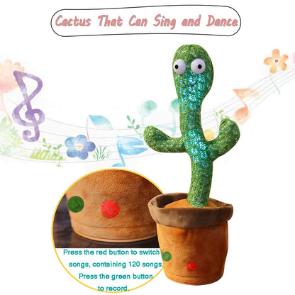 Dancing Cactus Talking Toy,Wriggle Singing Mimicking Cactus,Repeat What You Say,Sing,Dance,Recording