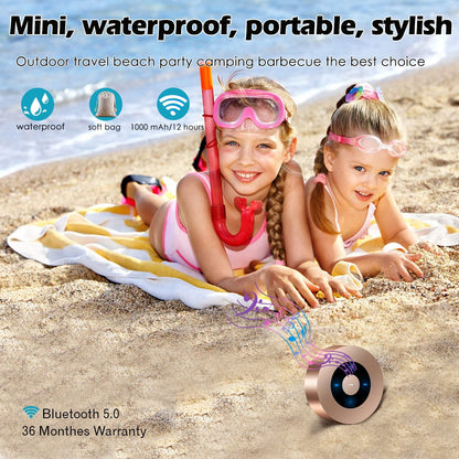 Smart LED Touch Play Bluetooth Speaker Portable Wireless Speakers with HD Sound / 12-Hour Playtime(Gold)