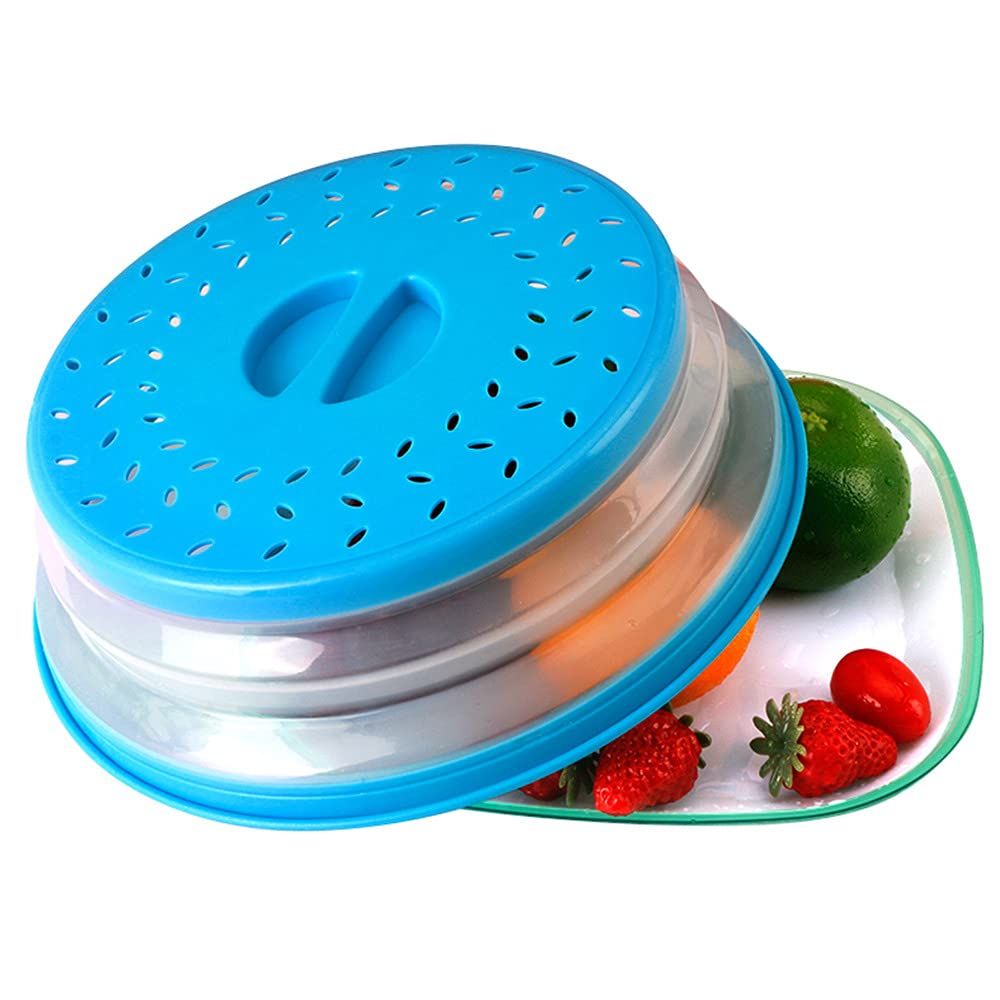 Microwave Splatter Guard Cover - Collapsible Lid for Food Protection and Easy Storage - BPA-Free, Dishwasher Safe