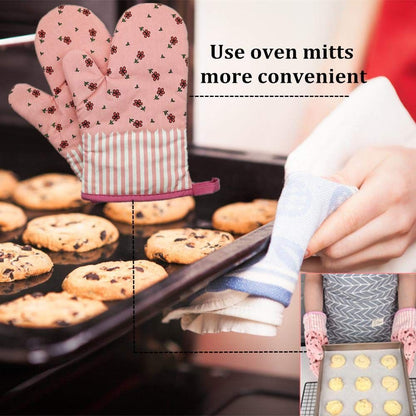 Funny Oven Mitts 2 PCS for Kitchen, Heat Resistant Hot Mittens Gloves for Cooking Grilling Baking Cute Cook