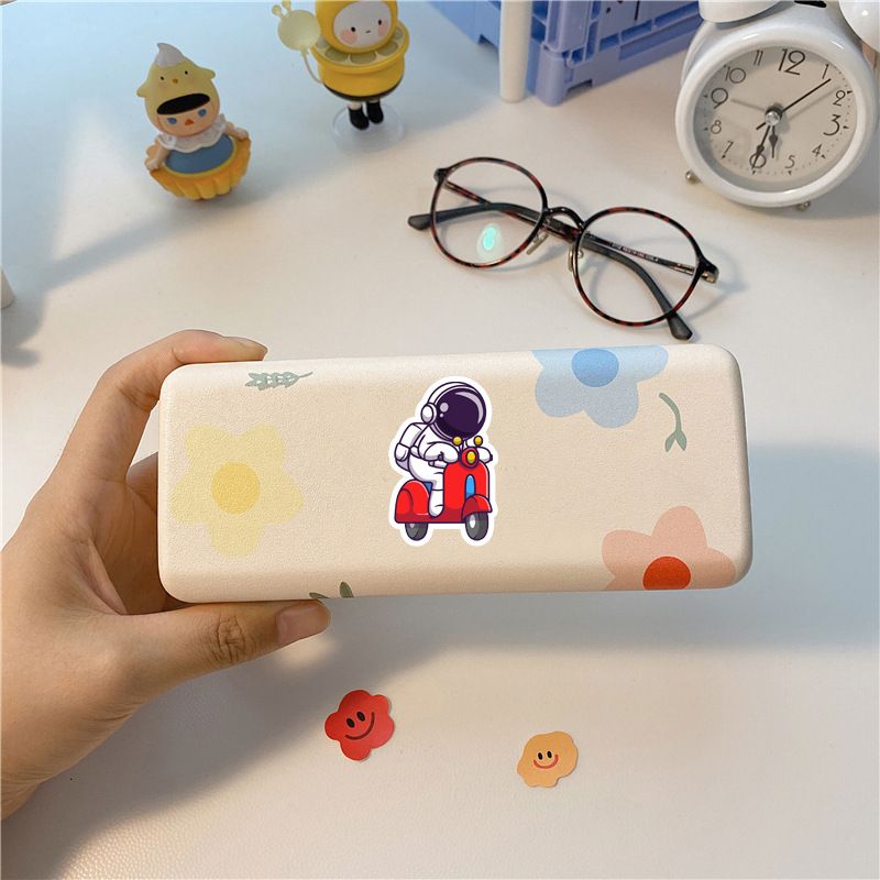 Cartoon astronaut stickers for boys, teenagers, and girls | 83 pieces | Fashionable vinyl waterproof stickers for laptops and tablets