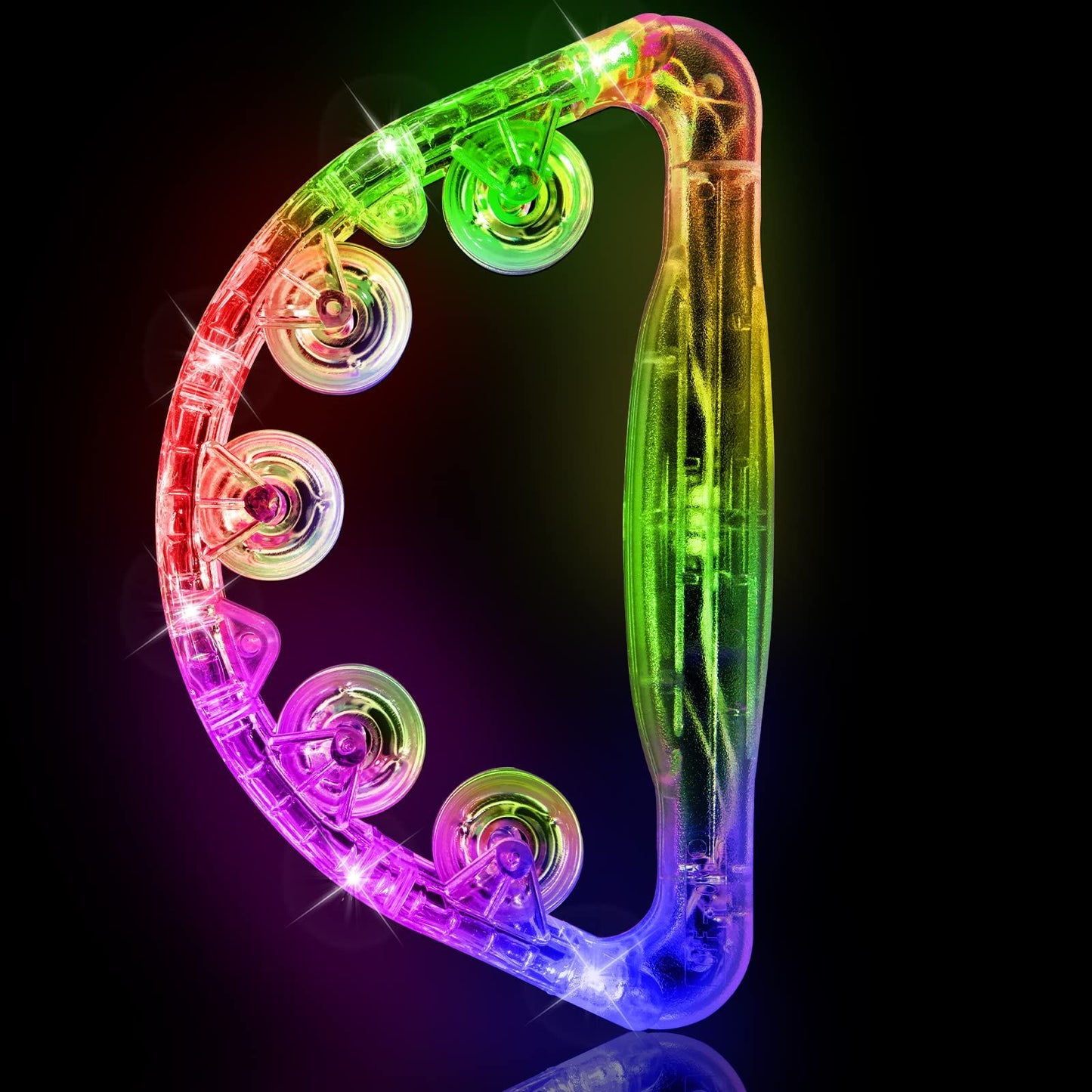 Light Up Toys Handheld Musical Flashing Tamborine Autism Toys Party Supplies for Birthday Anniversaries Gifts for Kids Adults Teens