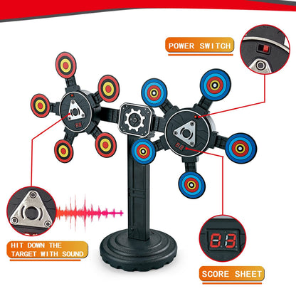 Electronic Rotating Moving Target Auto Reset Digital Targets for Toy Gifts for Kids Boys Girls Age