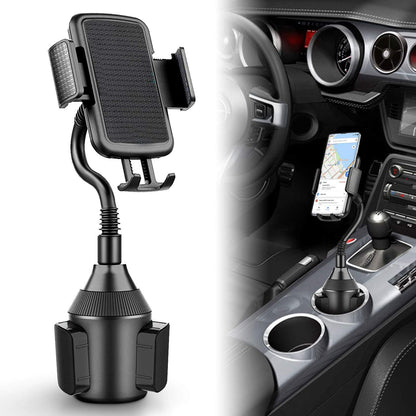 Car Cup Holder Phone Mount, No Shake Cup Phone Holder for Car, Phone Cup Holder Mount Compatible with Most Phones