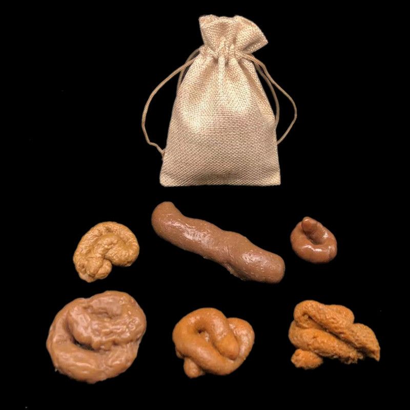 6Pieces Fake Realistic Fake Turd Prank Lifelike Poo Toy Gags and Practical Joke Toys for April Fools' Day Prank Party Supplies
