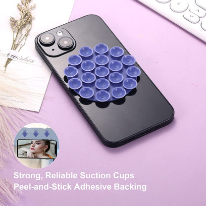 2pcs Suction Phone Case Mount, Silicone Adhesive Phone Holder Hands-Free Support Suction Phone Adhesive Mount Phone