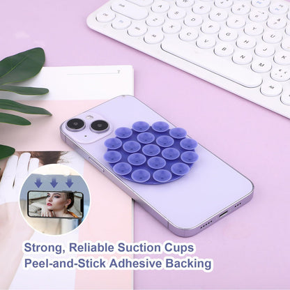 2pcs Suction Phone Case Mount, Silicone Adhesive Phone Holder Hands-Free Support Suction Phone Adhesive Mount Phone