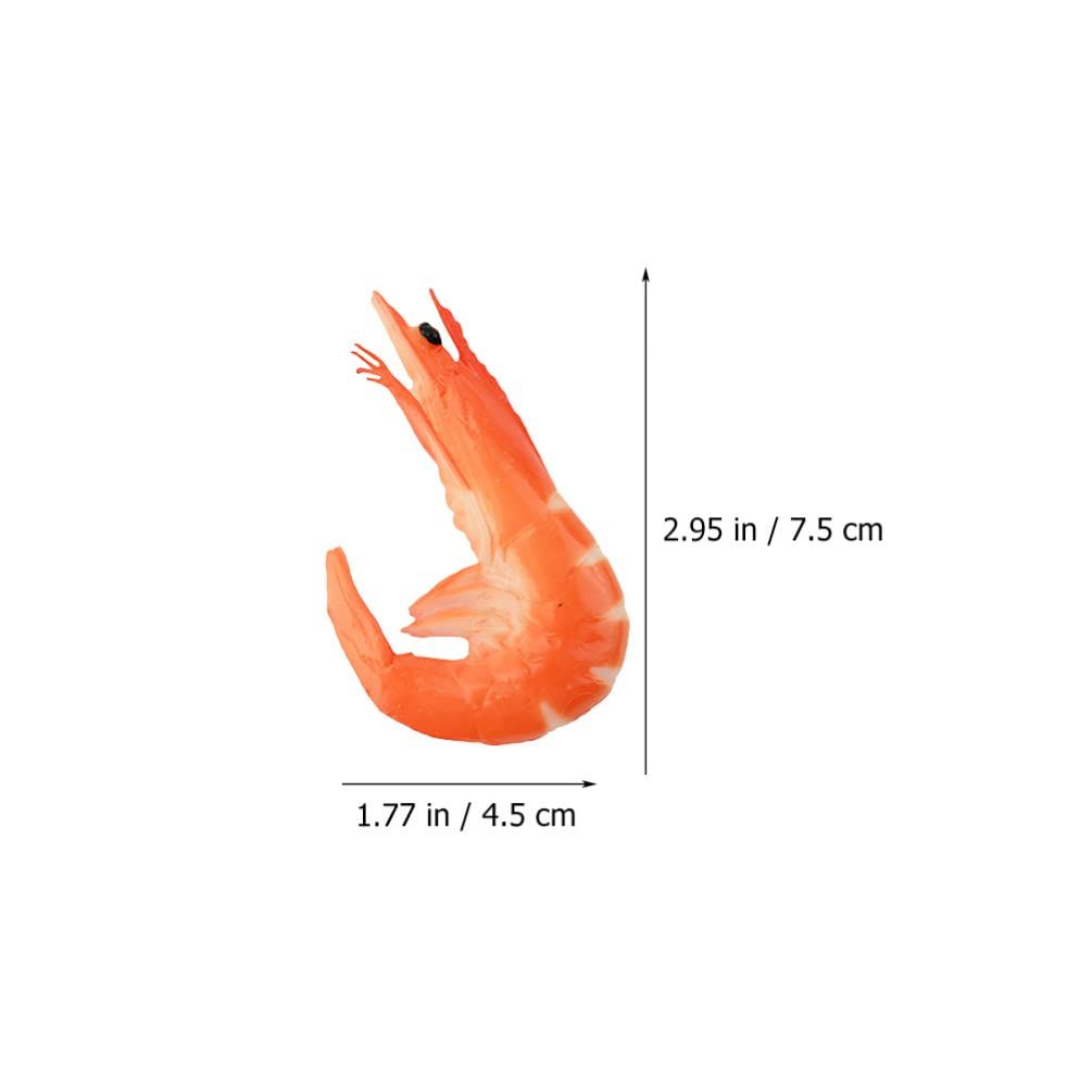 4pcs Desktop Decor Table Top Decor Fake Food Model Realistic Food Model Toys Birthday Decoration for Girl Shrimp Toy Simulated