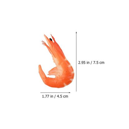 4pcs Desktop Decor Table Top Decor Fake Food Model Realistic Food Model Toys Birthday Decoration for Girl Shrimp Toy Simulated