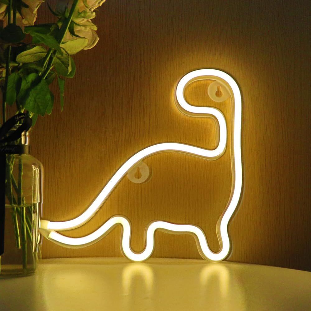 Dinosaur Neon Sign Led Light Wall Decoration Room Decor Cute Night Light Gift Children Kids Girl Gift Birthday Party Light