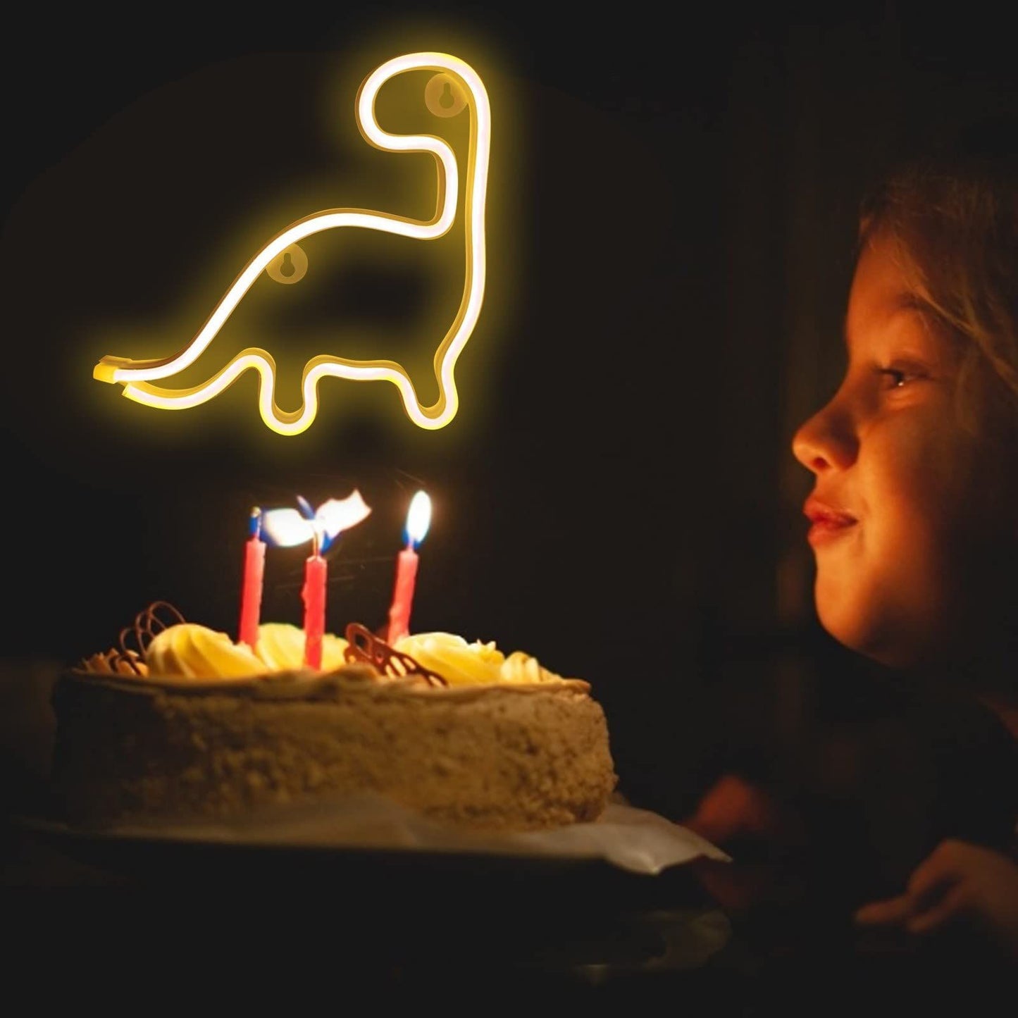 Dinosaur Neon Sign Led Light Wall Decoration Room Decor Cute Night Light Gift Children Kids Girl Gift Birthday Party Light