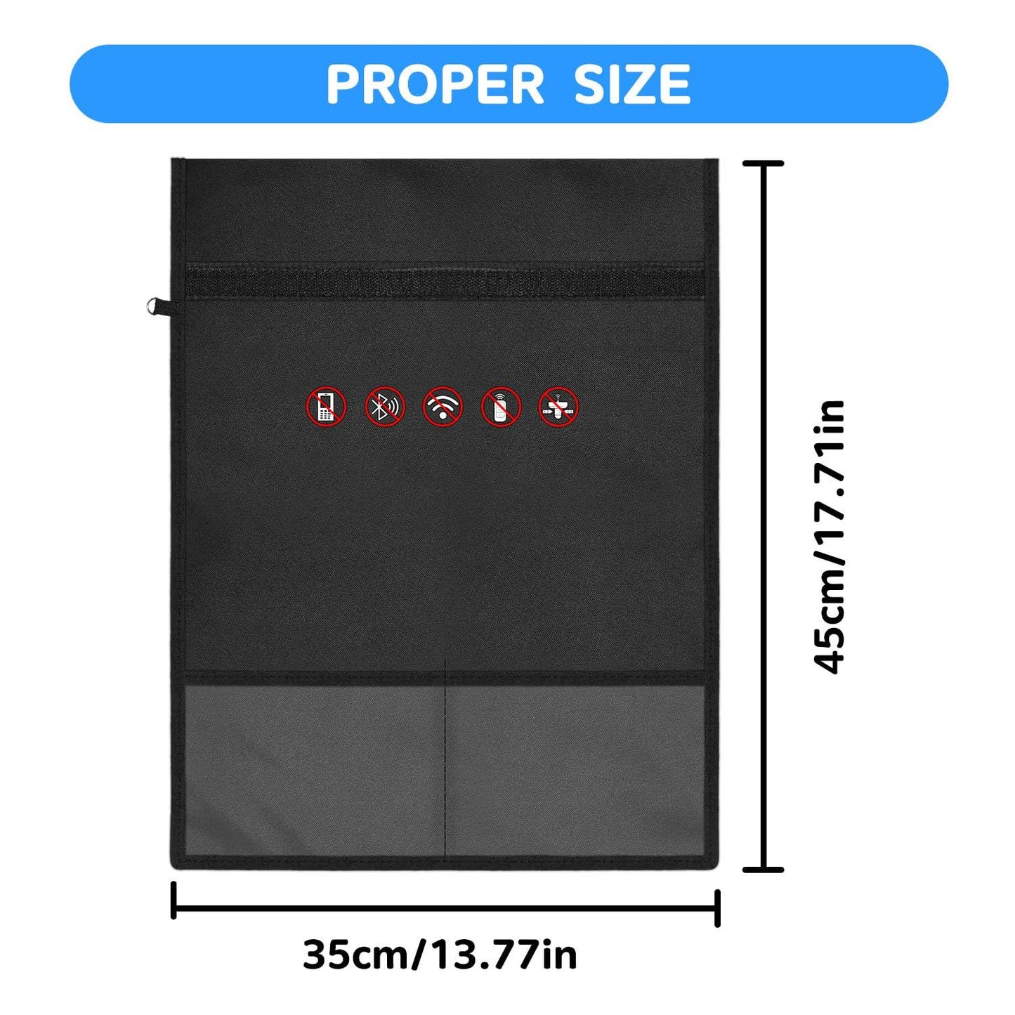 RFID Signal Blocking Bag Shielding Cage Pouch Wallet Case for Cell Phone Privacy Protection, Anti-Spying Pouch (Large)