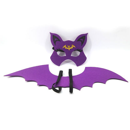 2-piece Bat Wings With Mask Cosplay Performance Decoration Props, Suitable For Children 0-5 Years Old