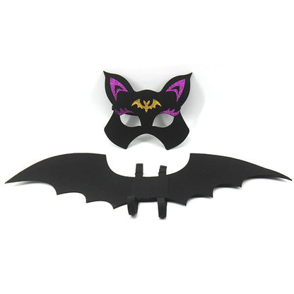 2-piece Bat Wings With Mask Cosplay Performance Decoration Props, Suitable For Children 0-5 Years Old