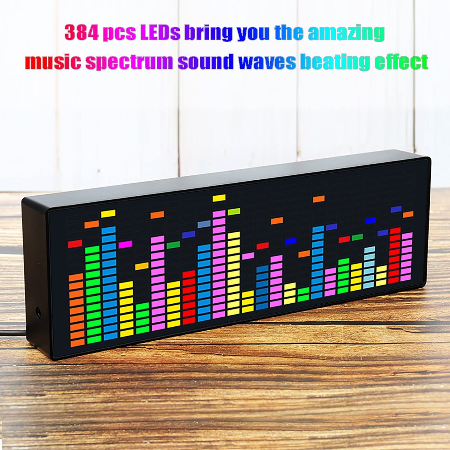 Clock Color LED Music Spectrum Music Audio Spectrum Indicator VU Meter VFD Audio Atmosphere Display