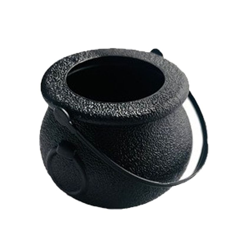 2 pcs Halloween Cauldron - Blow Mold Plastic Party Accessory - Candy Holder for Kids - Halloween Party Favors & Supplies